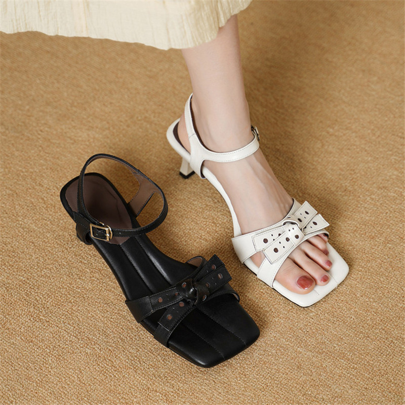 Sewing New - Nouvelles sandales d'été en cuir véritable