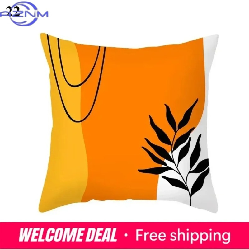 Century Textile & Sewing Supply - Housse de coussin abstraite orange style