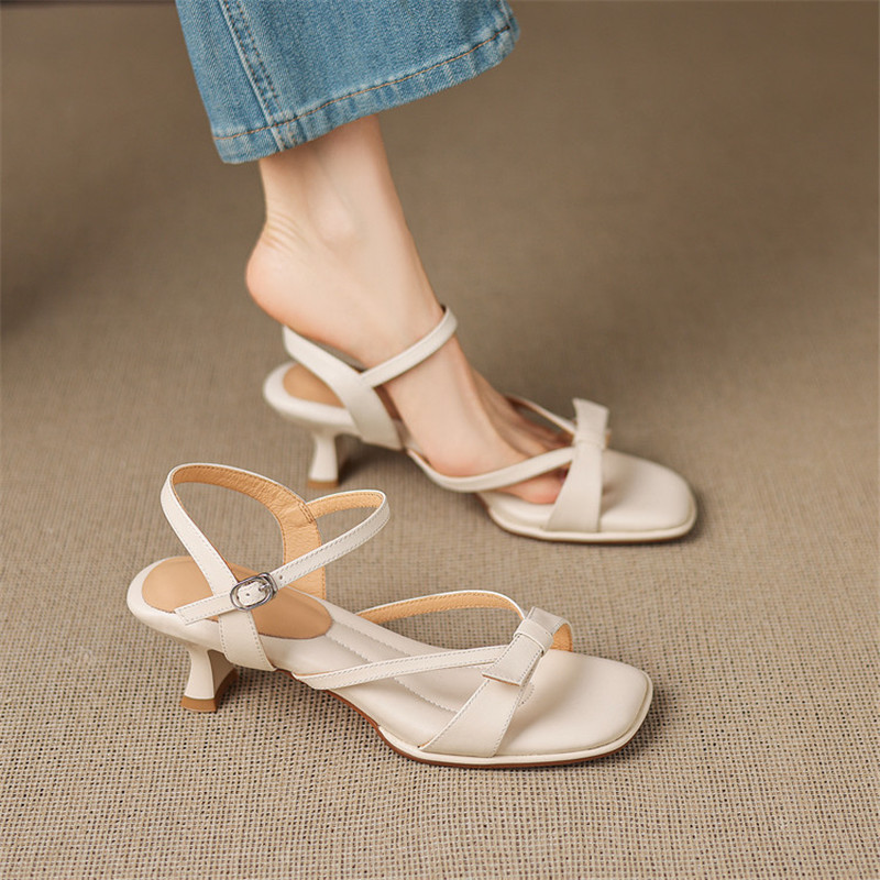 Sewing New - Nouvelles sandales d'été en cuir fendu