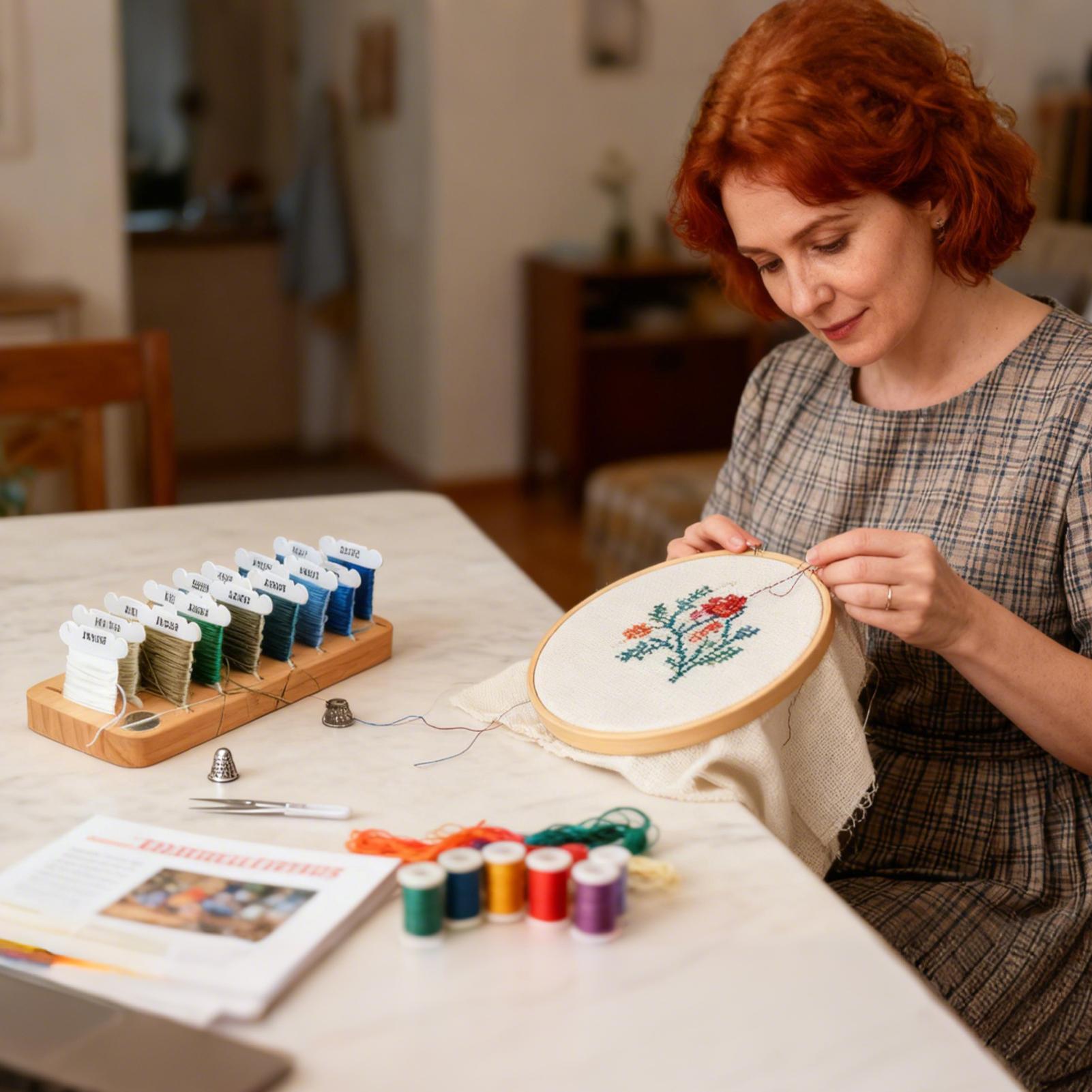 Embroidery Floss Thread - Organisateur de fil à broder, support