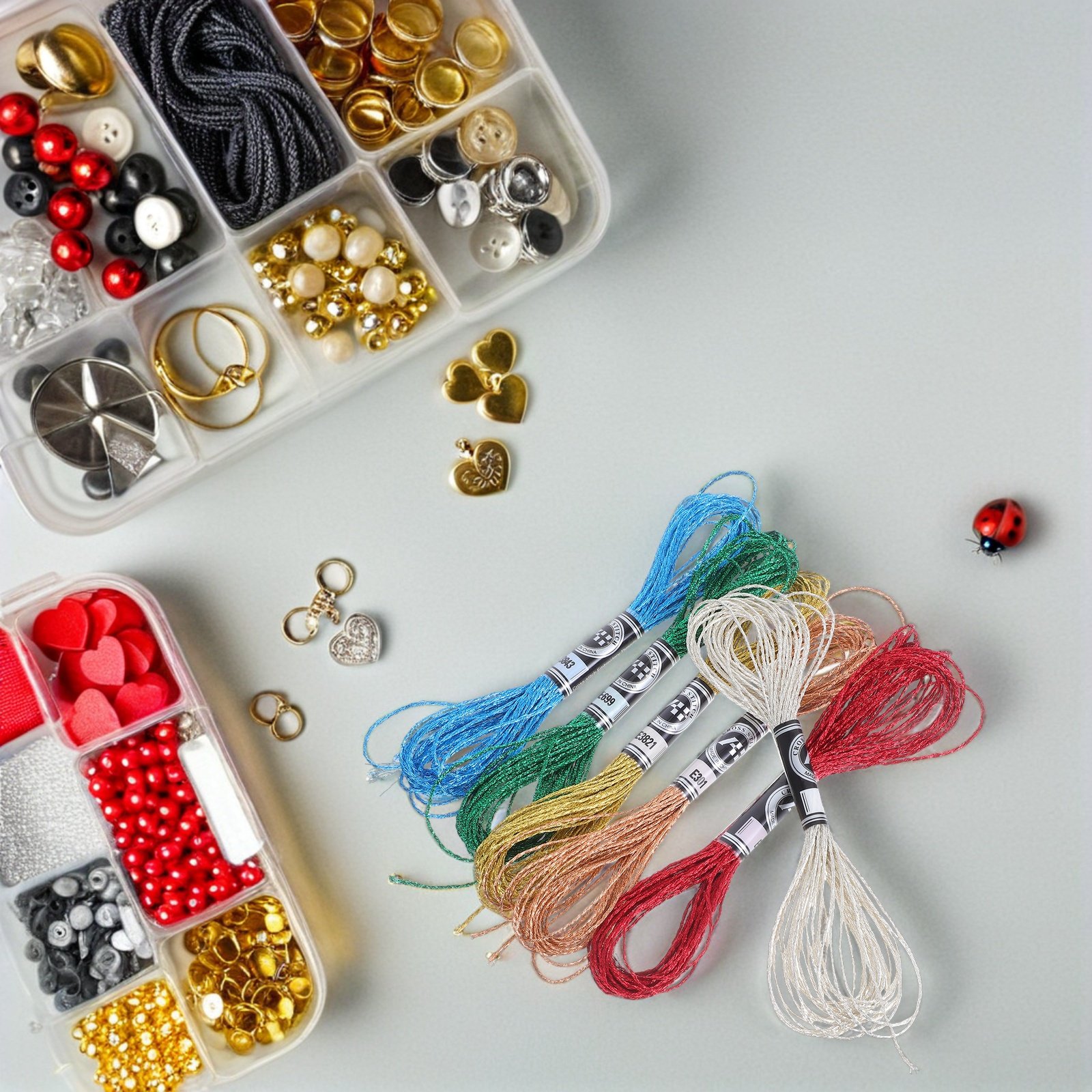Embroidery Floss Thread - 6 pièces de fils à broder