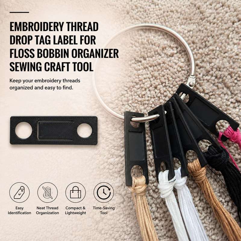 Embroidery Floss Thread - Étiquette de fil à broder pour