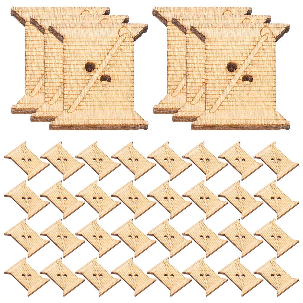 Embroidery Floss Thread - 100 bobines en bois pour fil
