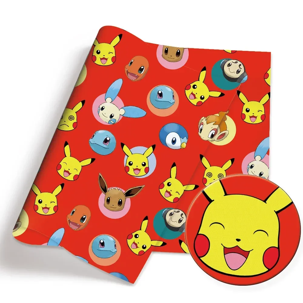 Sewing Production - Tissu imprimé dessin animé Pokemon, 140x50CM,