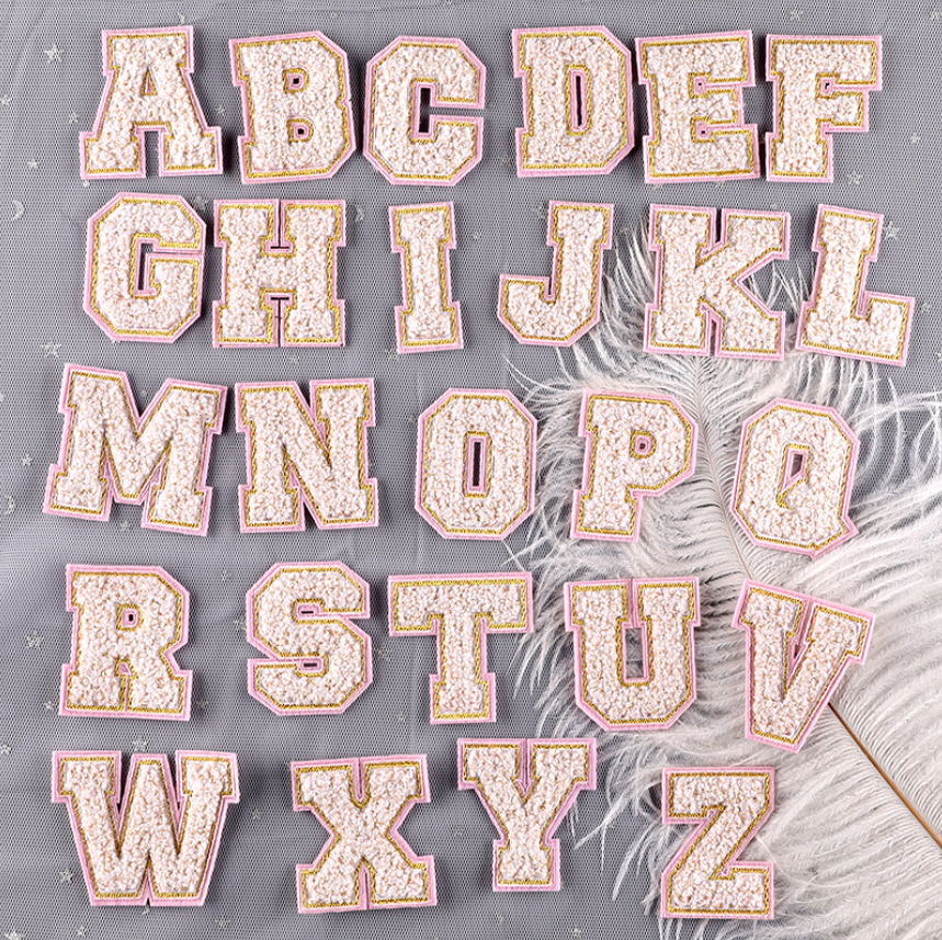 Sewing Id - 10 pièces serviette numéro Alphabet patchs
