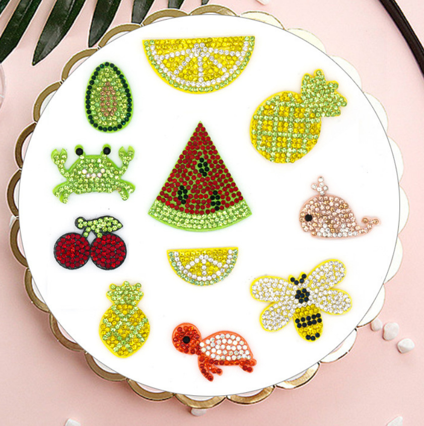 Sewing Id - Patchs strass tortue baies, 20 pièces,
