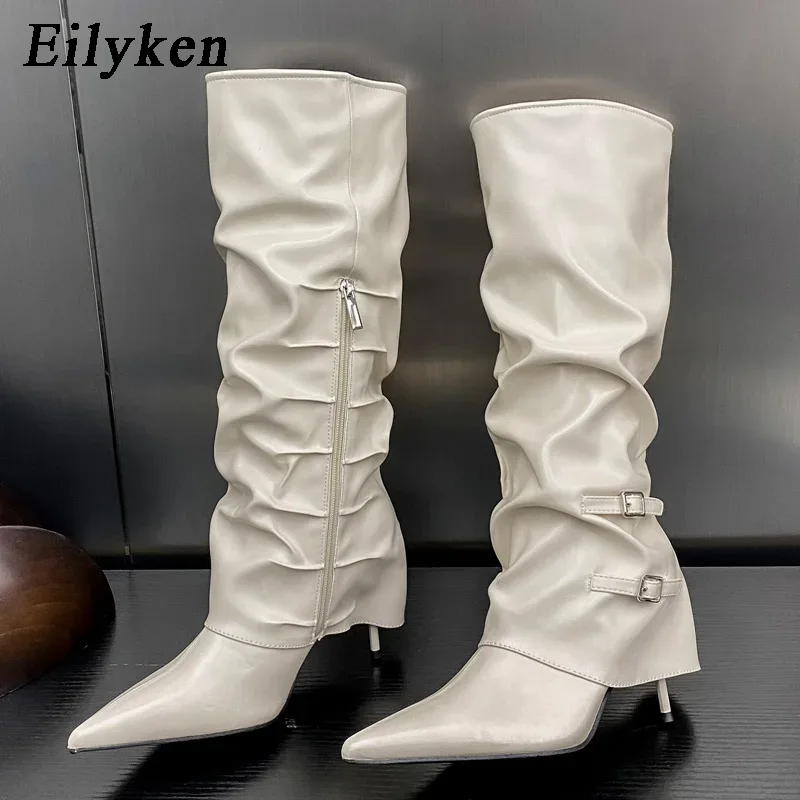 Sewing Zipper - Eilyken – bottes plissées à boucle