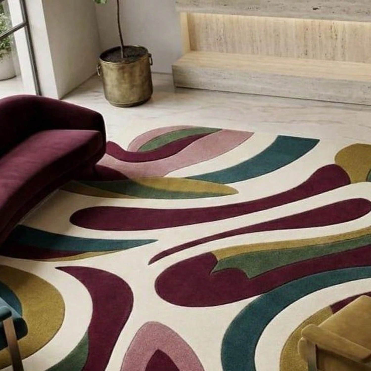 Century Textile & Sewing Supply - Tapis à motifs abstraits, Tapis de