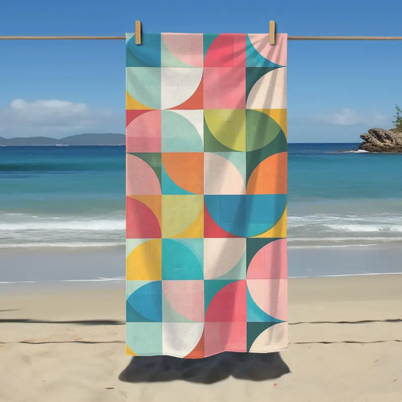 Serviette de plage géométrique - Century Textile & Sewing Supply avis et prix