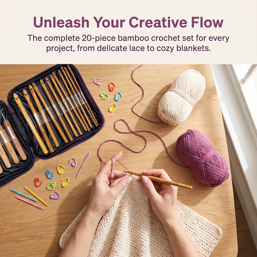 Ensemble de 74 crochets en bam - Sewing Necessities avis et prix
