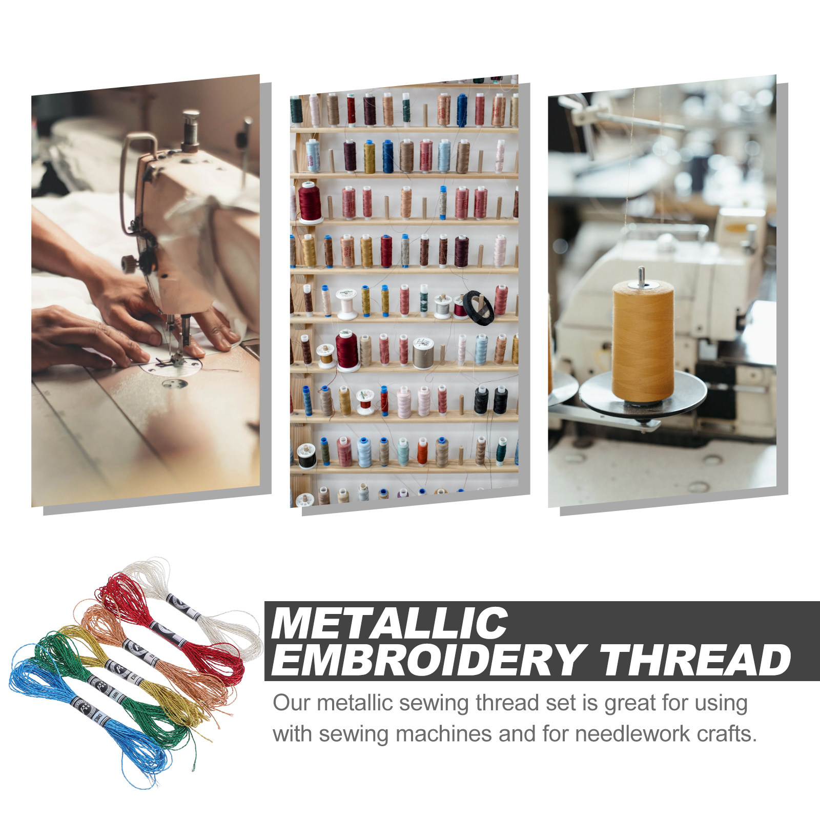6 pièces de fils à broder méta - Embroidery Floss Thread avis et prix