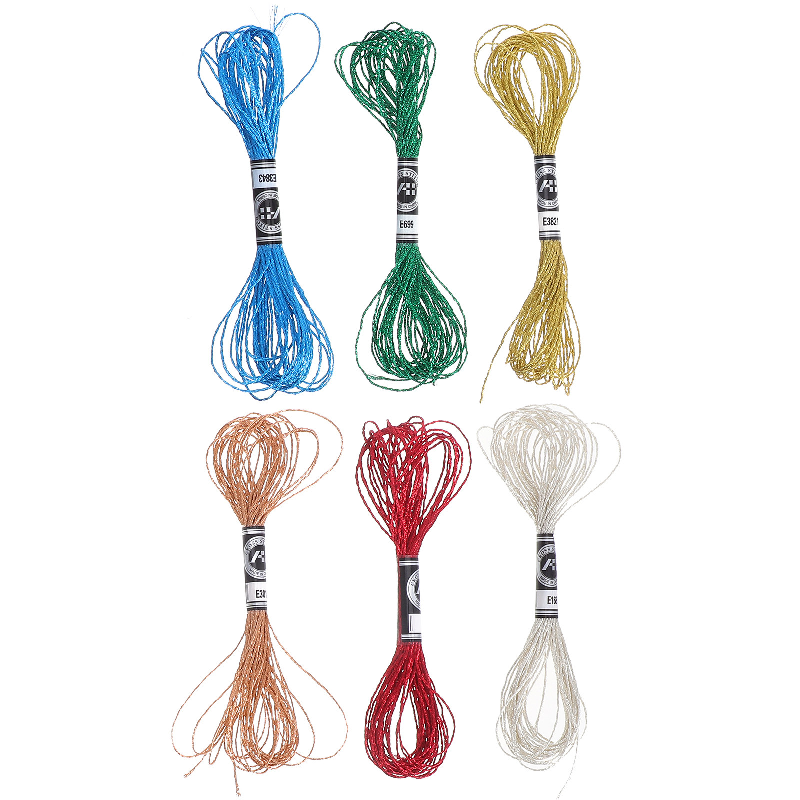 6 pièces de fils à broder méta - Embroidery Floss Thread avis et prix