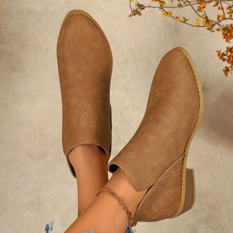 Bottines pour femmes bout rond - Sewing Zipper avis et prix
