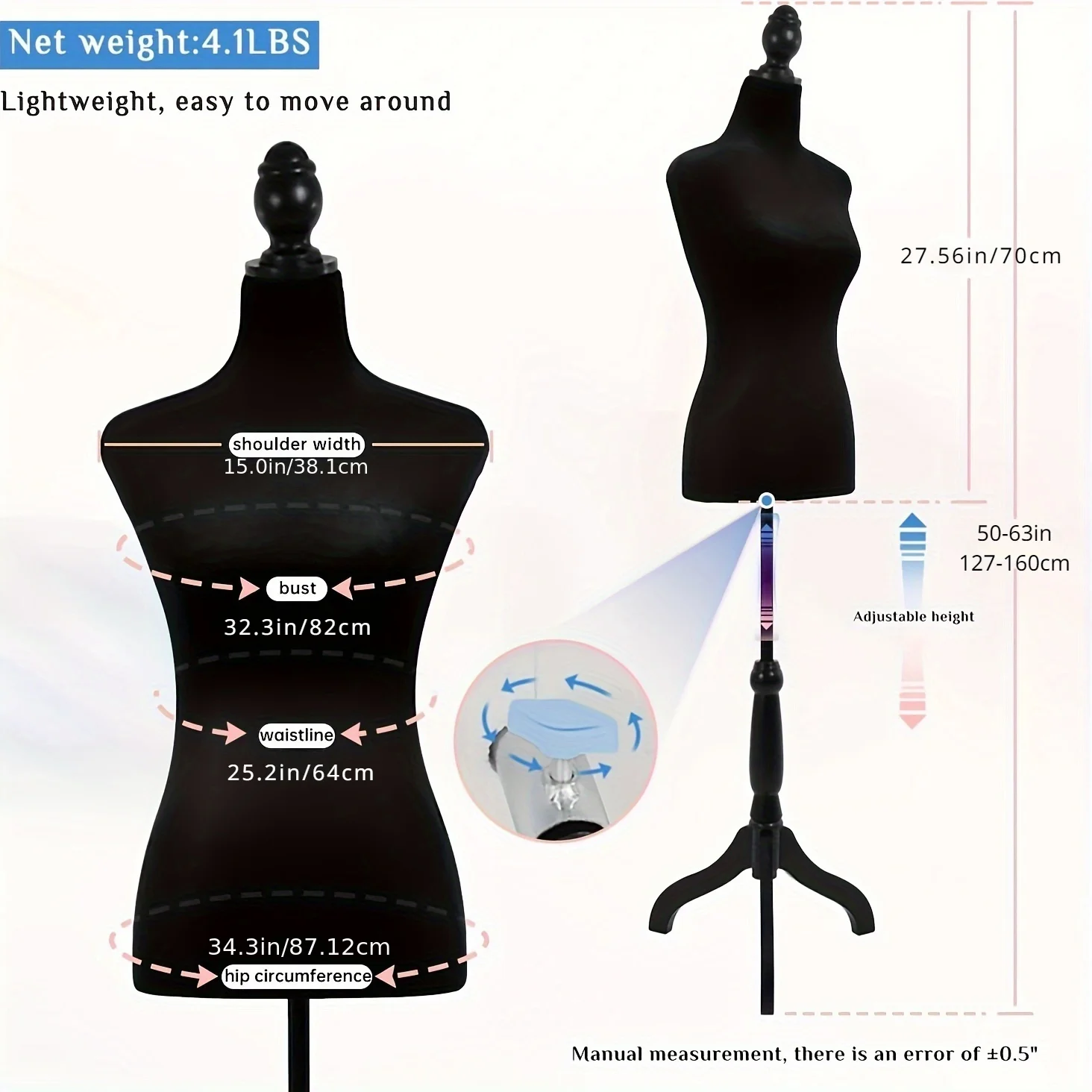 Mannequin demi-corps, présento - Dress Form Mannequin avis et prix