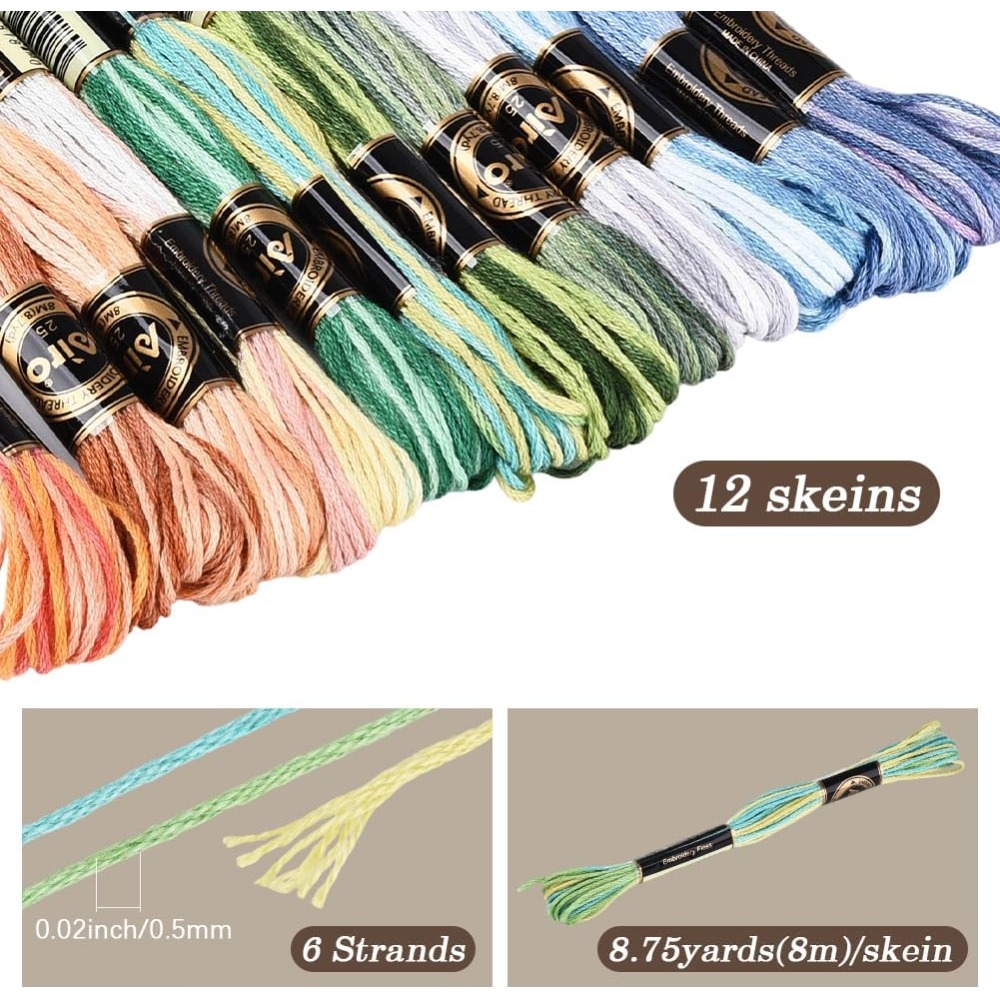 12 écheveaux de fil à broder e - Embroidery Floss Thread avis et prix