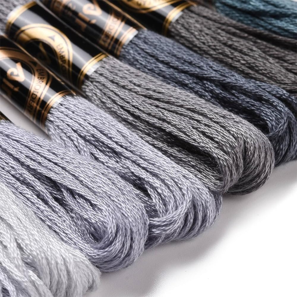8 écheveaux 70 Yards gris Brac - Embroidery Floss Thread avis et prix