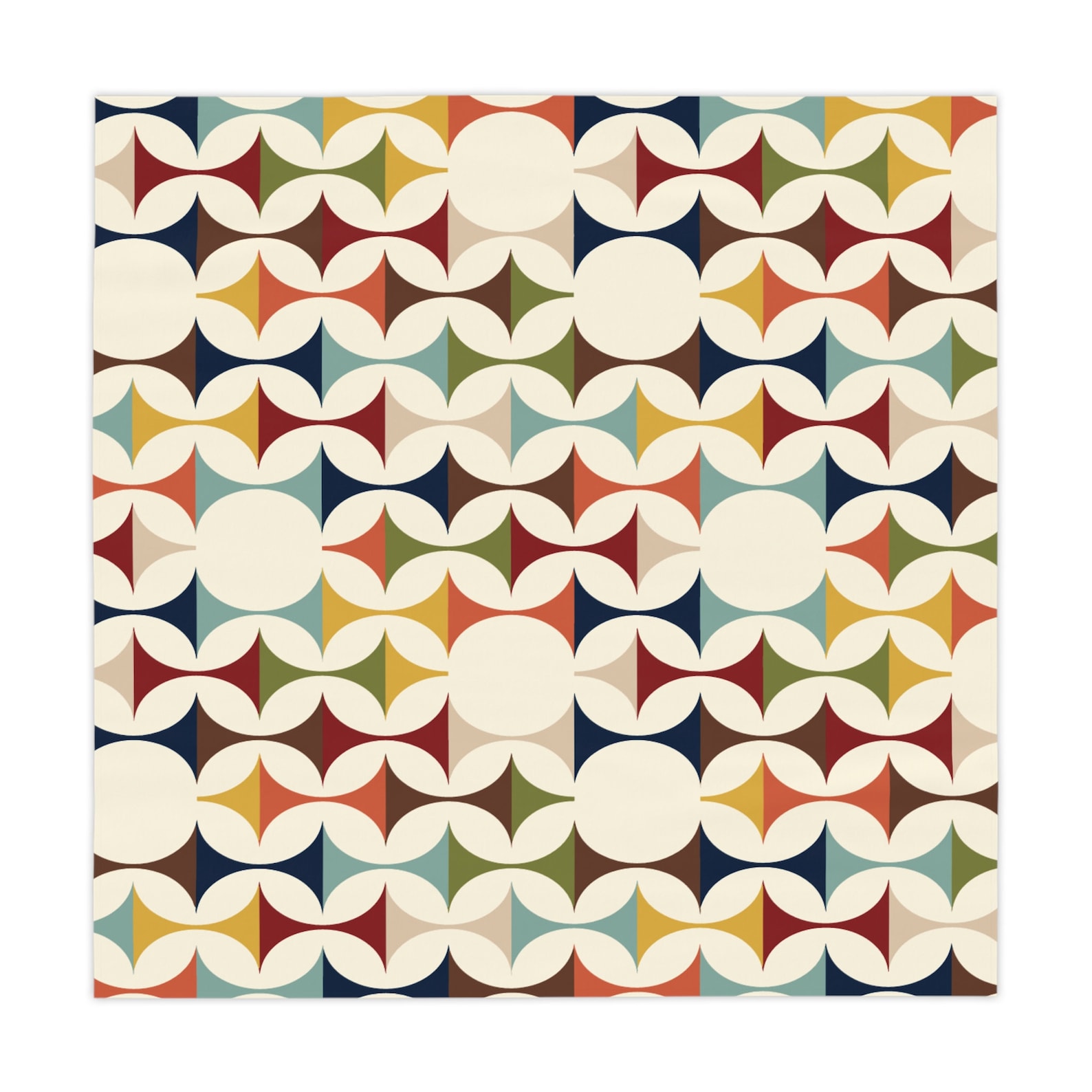 Nappe carrée géométrique rétro - Century Textile & Sewing Supply avis et prix