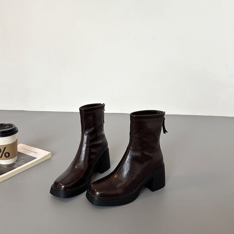Bottes Chelsea à plateforme po - Sewing Zipper avis et prix
