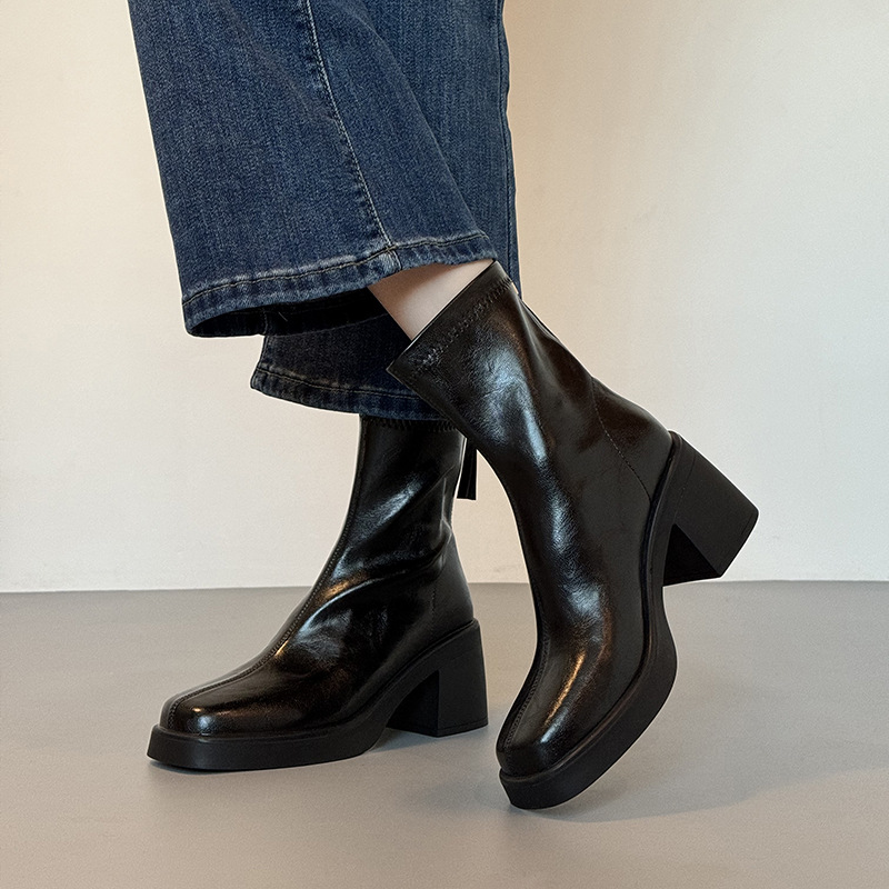 Bottes Chelsea à plateforme po - Sewing Zipper avis et prix