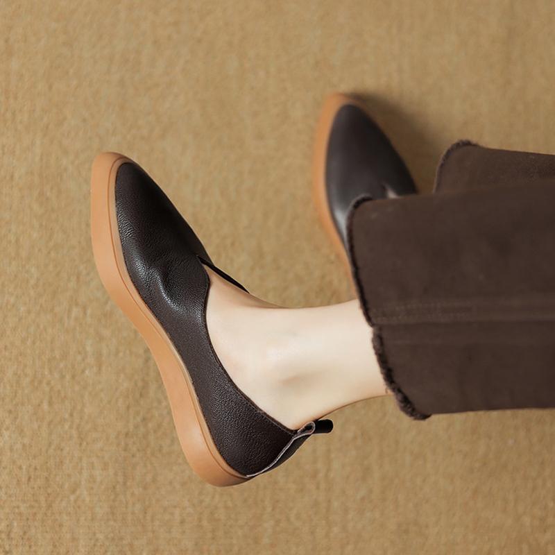 Mocassins pointus en cuir véri - Sewing New avis et prix